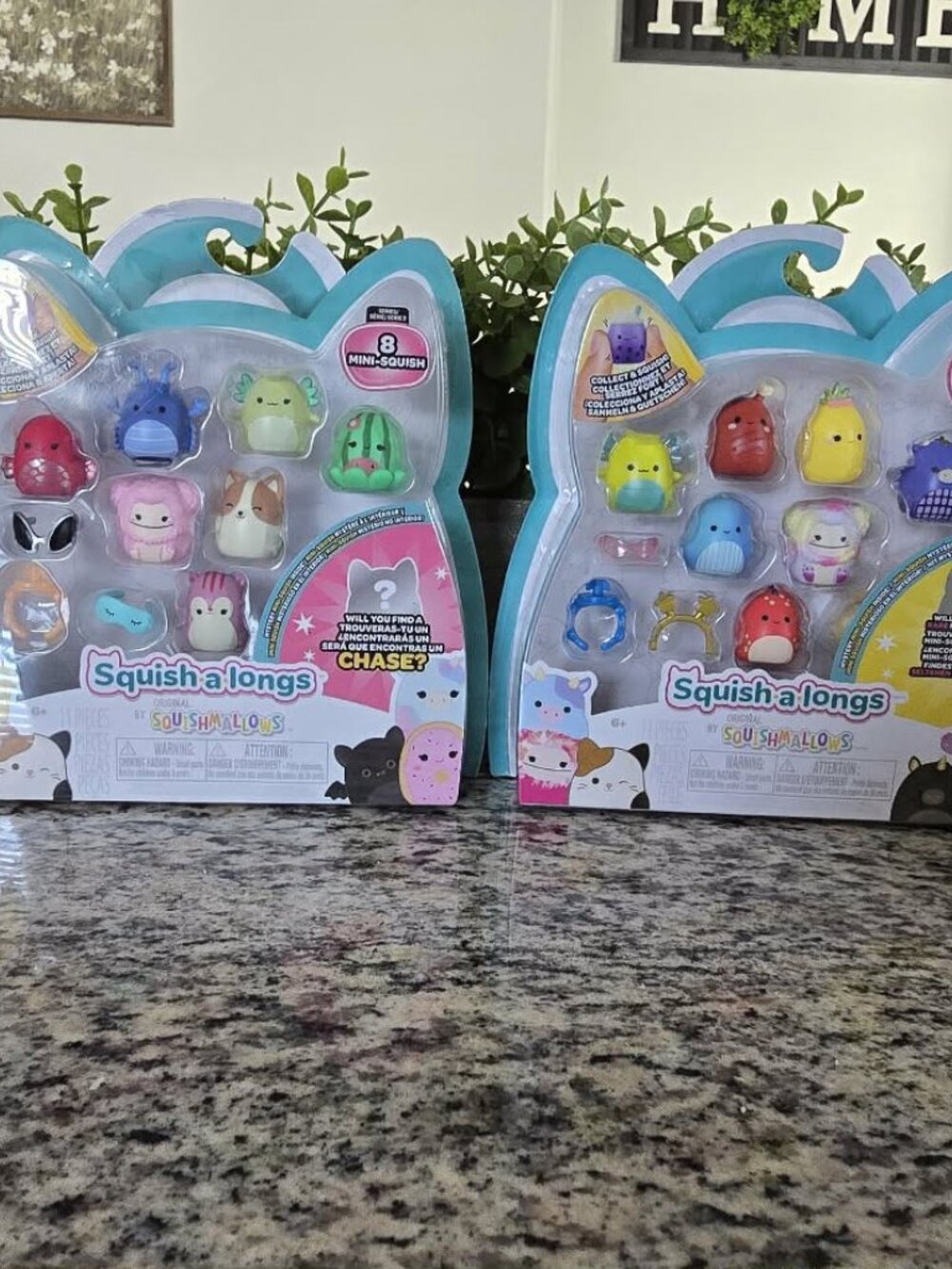Lot of 4 Original Squishmallows Squish-a-longs 8-Pack Mini Figures Factory Seale